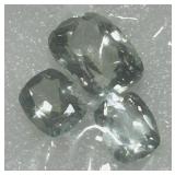 25.10CT SPECIAL CUT GREEN AMETHYST 3 STONE SET