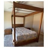 16 - NATIONAL MT AIRY CANOPY BED & NIGHTSTANDS