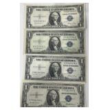 4 1DOLLAR SILVER CERTIFICATE