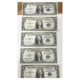 5 1DOLLAR SILVER CERTIFICATE