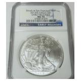 2013 AMERICAN EAGLE SILVER DOLLAR MS70