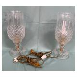 11 - TWO VINTAGE CRYSTAL TABLE LAMPS (M16)