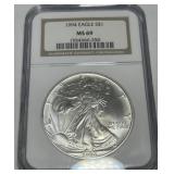 1994 AMERICAN EAGLE SILVER DOLLAR MS69