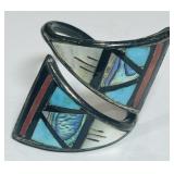 STERLING SILVER ZUNI RING 5.8 GRS