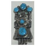 STERLING SILVER SLEEPING BEAUTY KACHINA BROOCH
