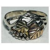 BLACK HILLS STERLING SILVER/10K RING 2.2 GRS