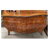 11 - FRENCH LOUIS VI STYLE MARQUETRY BOMBAY CHEST