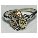 BLACK HILLS STERLING SILVER/10K RING 2.6 GRS