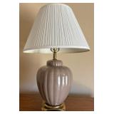 16 - TABLE LAMP WITH CERAMIC BASE & SHADE