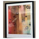 16 - ALEAH KOURY ABSTRACT ART FRAMED 35X28"