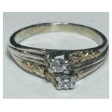 STERLING SILVER /12K BLACK HILLS RING 2.5 GRS
