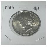 1923 PEACE SILVER DOLLAR
