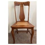 15 - WOODEN CHAIR WITH CANE SEAT