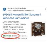 16 - HOWARD MILLER WINE & BAR CABINET