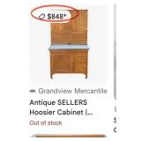 11 - ANTIQUE DRY SINK KITCHEN CABINET