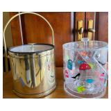 15 - TWO MID CENTURY STYLE ICE BUCKETS