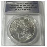 1887 BRILLIANT UNCIRCULATED MORGAN SILVER DOLLAR