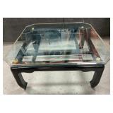 11 - GLASS TOP COFFEE TABLE