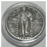 1919 SILVER QUARTER DOLLAR