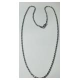 STERLING SILVER 18" ROPE CHAIN 8.4 GRS
