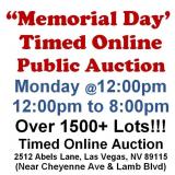 WELCOME TO OUR MON. @12pm ONLINE PUBLIC AUCTION