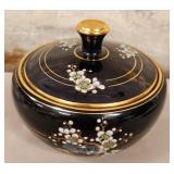 11 - TRINKET DISH WITH 24K GOLD TRI (M86)