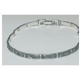 STERLING SILVER MARCASITE BRACELET 6.8 GRS
