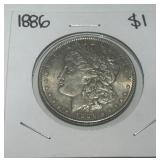 1886 MORGAN SILVER DOLLAR