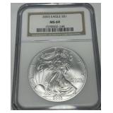 2003 AMERICAN EAGLE SILVER DOLLAR MS69