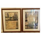 15 - TWO PIECES FRAMED ART 38X31"