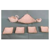 11 - VINTAGE LENOX SWANS, CANDY & TRINKET DISHES