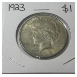 1923 PEACE SILVER DOLLAR