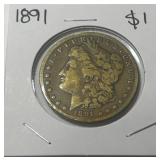 1891 MORGAN SILVER DOLLAR