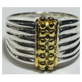 STERLING SILVER ITALIAN RING 8.30GRS