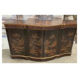 11 - CHINOISERIE BLACK LACQUER SIDEBOARD