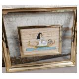 11 - EGUPTIAN PAPYRUS ART FRAMED (M117)