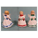 11 - THREE CHRISTMAS ANGEL FIGURINES (M36)