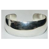 STERLING SILVER HIGH POLISH CUFF BRACELET 23.1GRS