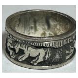 STERLING SILVER RING 6.20GRS