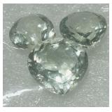 21.75CT SPECIAL CUT GREEN AMETHYST 3 STONE SET
