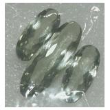 23.15CT SPECIAL CUT GREEN AMETHYST 3 STONE SET