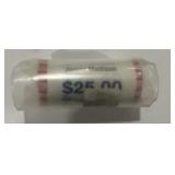 JOHN ADAMS ROLL OF 25 DOLLAR