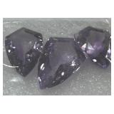 56.25CT SPECIAL CUT  AMETHYST 3 STONE SET