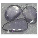 39.50CT SPECIAL CUT  AMETHYST 3 STONE SET