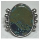 STERLING SILVER RING 7.6 GRS