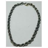 STERLING SILVER ROPE BRACELET 8.3 GRS