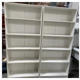 11 - TWO WHITE BOOKCASES