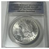 1889 BRILLIANT UNCIRCULATED MORGAN SILVER DOLLAR