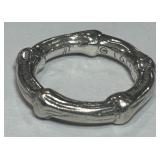 TIFFANY&CO 1996 STERLING SILVER RING R5.9 GRS