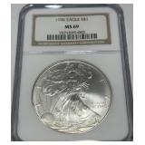 1996 AMERICAN EAGLE SILVER DOLLAR MS69